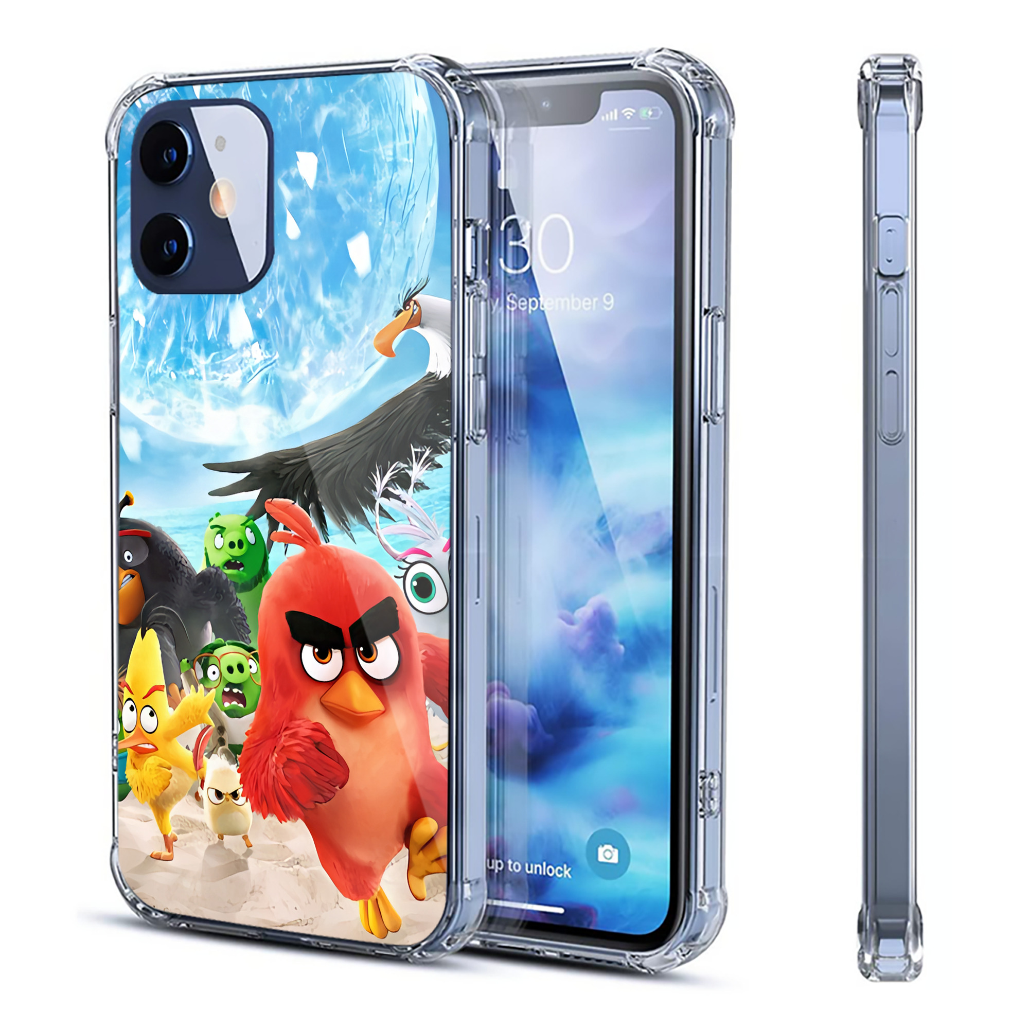 （画像用） Angry Birds アングリーバード 【iPhone 12シリーズ対応】透明スマホケース（クリアソフトケース）